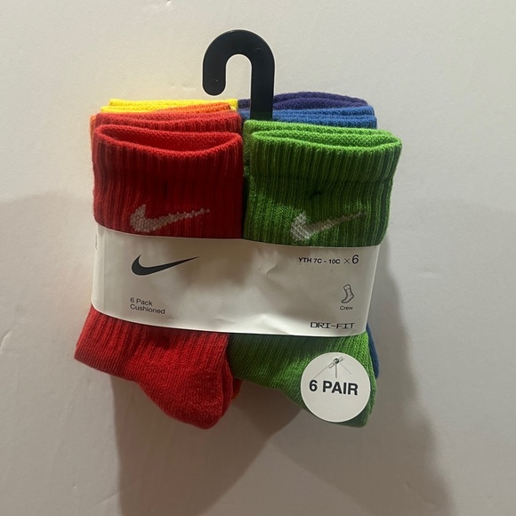 Nike, Cushioned Crew, 6 Pack Socks, Multicolor - Picture 9 of 14